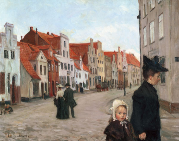 Die Hartengrube in Lübeck. von Heinrich Eduard Linde-Walther