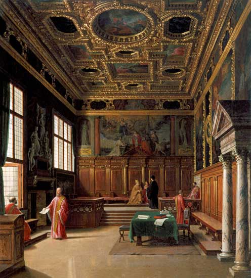 Ratssaal im Dogenpalast zu Venedig von Heinrich Hansen