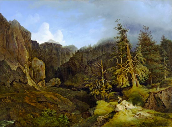Gebirgslandschaft aus Graubünden von Heinrich Heinlein