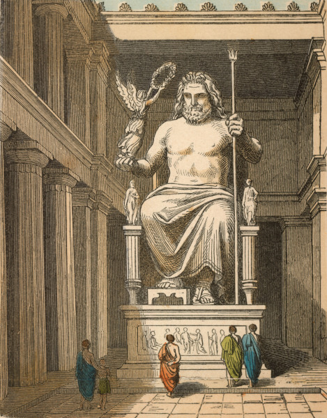 Zeusstatue in Olympia von Heinrich Leutemann