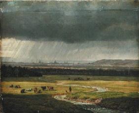 Landscape with Dresden in the Distance 1830