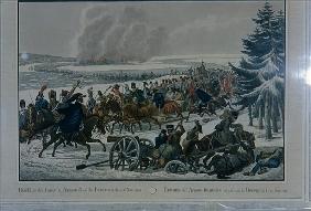 The retreat of the French army from Moscow in 1812