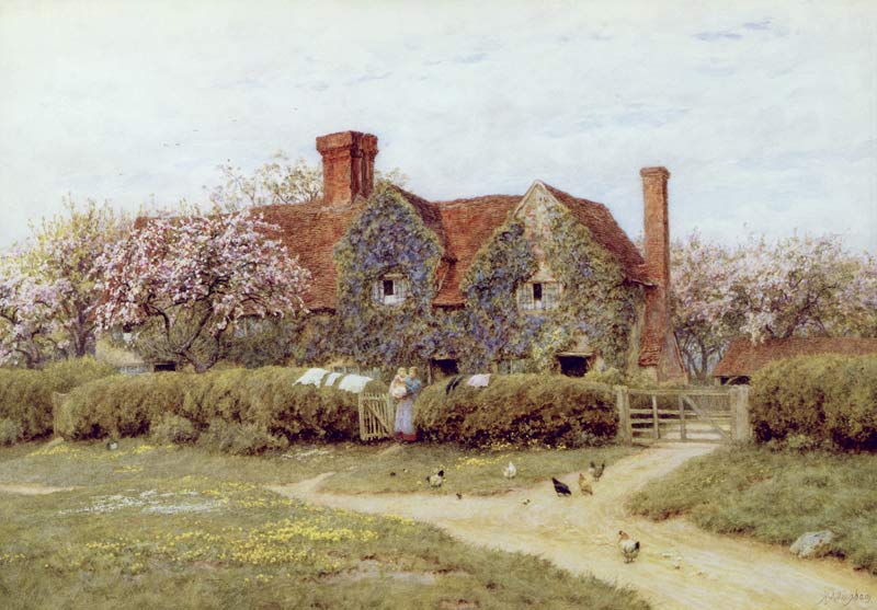 A Buckinghamshire House at Penstreet von Helen Allingham
