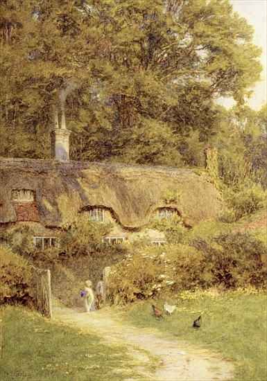 Cottage at Farringford, Isle of Wight von Helen Allingham