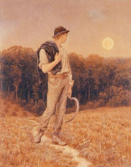 The Harvest Moon, 'globed in mellow splendour' von Helen Allingham