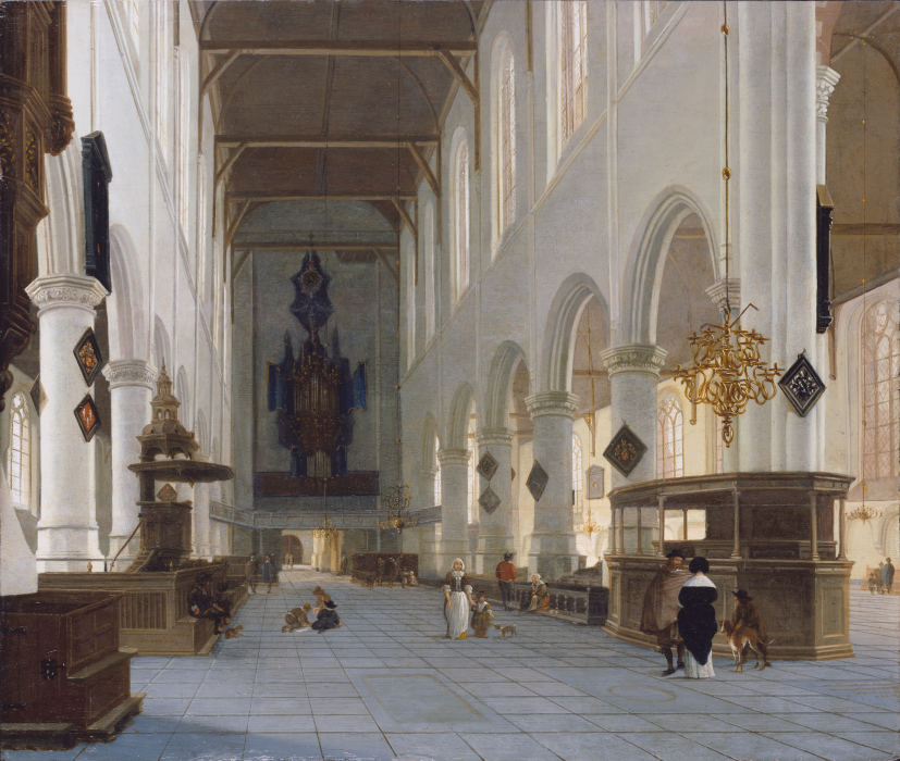 Das Innere der Oude Kerk zu Delft von Hendrik Cornelisz. van Vliet