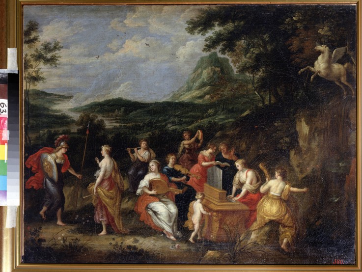 Pallas Athene und Musen von Hendrik van the Elder Balen