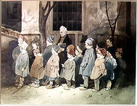 Schoolboys in the Playground von Henri Bonaventure Monnier