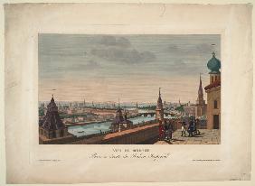 Blick über Moskau vom Balkon des Großen Kremlpalasts 1812