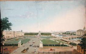 View of the Place Louis XV and the Jardin des Tuileries 1815-30