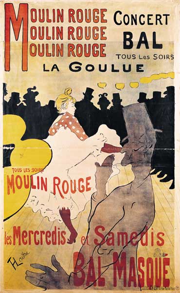 Poster advertising ''La Goulue'' at the Moulin Rouge von Henri de Toulouse-Lautrec