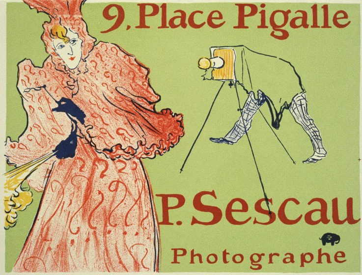 9, Place Pigalle, P. Sescau Photographe (Plakat) von Henri de Toulouse-Lautrec