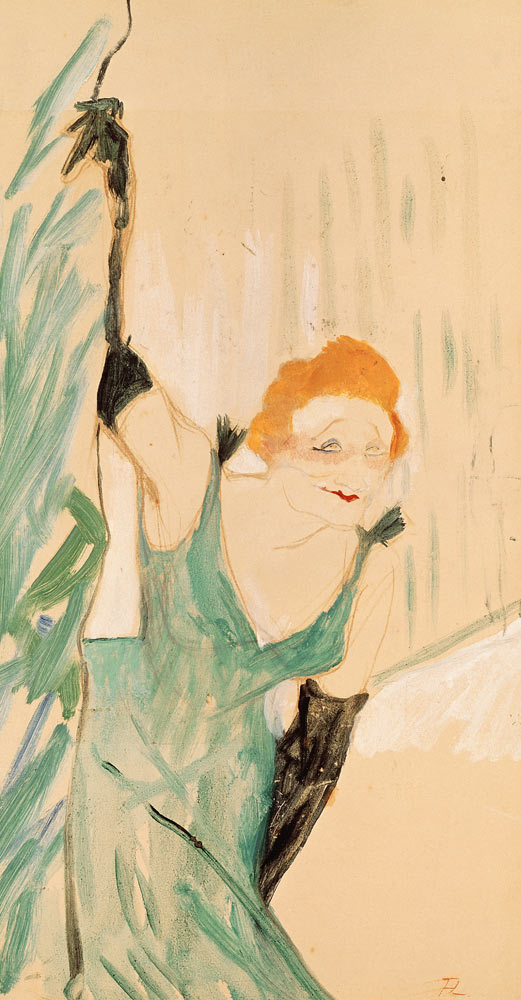 Yvette Guilbert (1867-1944) taking a Curtain Call von Henri de Toulouse-Lautrec