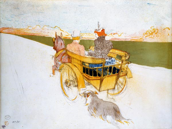 A Ride in the Country, or the English Trap  and von Henri de Toulouse-Lautrec