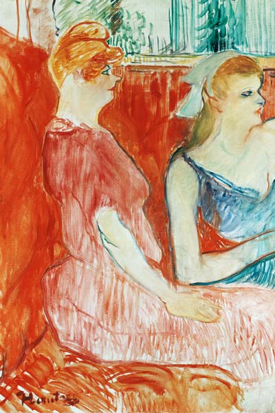 Im Salon der Rue des Moulins. von Henri de Toulouse-Lautrec