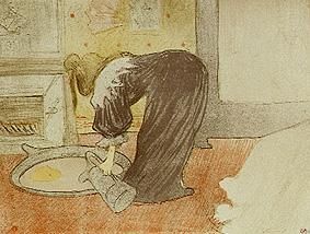 Frau an der Wasch-Schüssel von Henri de Toulouse-Lautrec