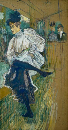 Jane Avril (1868-1943) Dancing von Henri de Toulouse-Lautrec