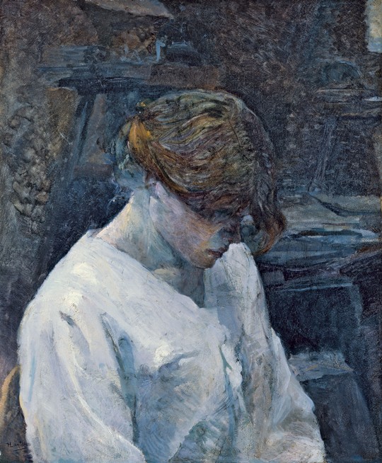 La Rousse  in weißer Bluse von Henri de Toulouse-Lautrec