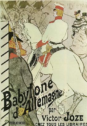 Plakat für das Buch "Babylone d'Allemagne" von Victor Joze 1894