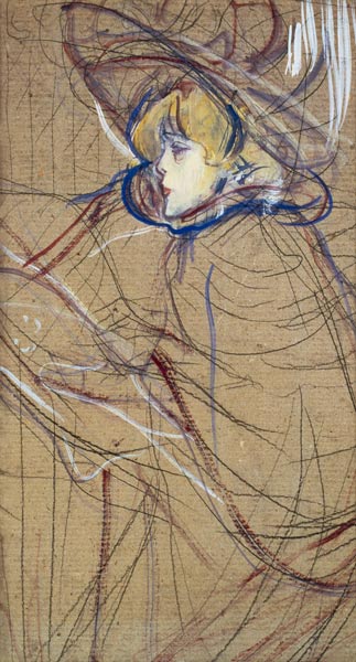 Profile of a Woman: Jane Avril von Henri de Toulouse-Lautrec
