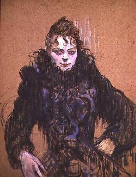 Woman with a Black Boa 1892  card