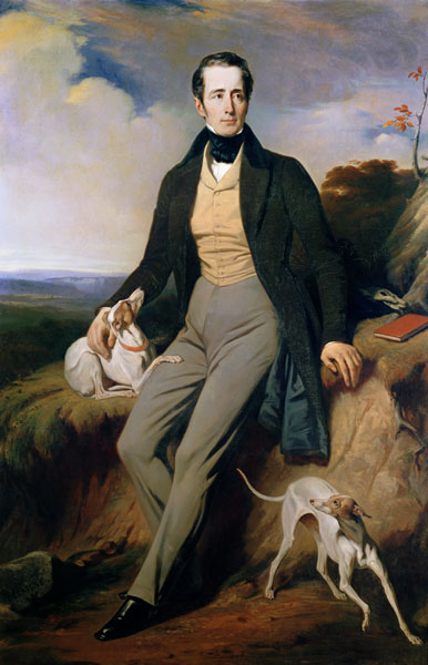 Portrait of Alphonse de Lamartine (1790-1869) von Henri Decaisne