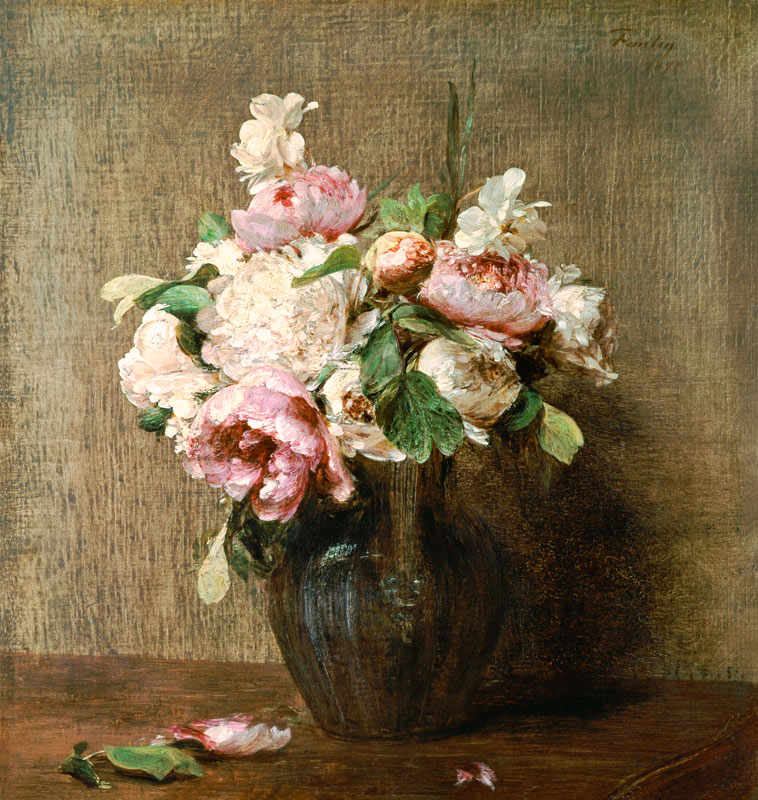 Pivoines Blanches et Roses, Narcisses von Henri Fantin-Latour