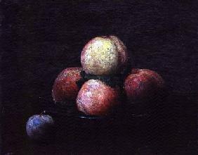 Still life of peaches and plums 1879
