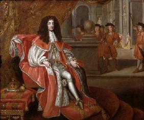 Charles II at Court (oil on canvas) 08th-