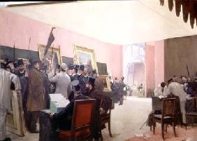A Meeting of the Judges of the Salon des Artistes Francais 1885