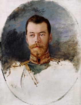 Study for a portrait of Tsar Nicholas II (1868-1918)