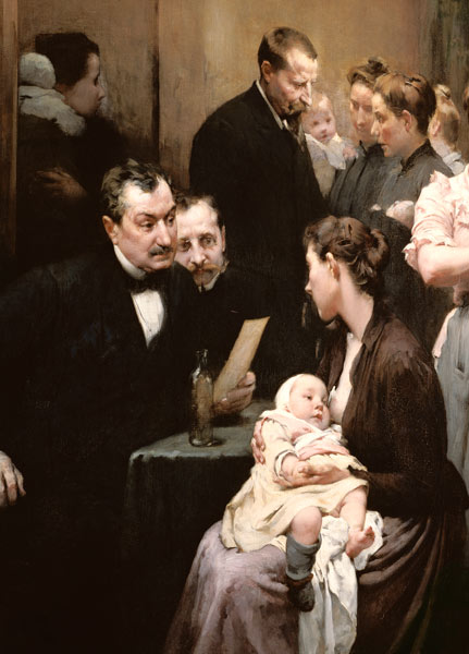 The Drop of Milk in Belleville: Doctor Variot's Surgery, The Distribution of the Milk von Henri Jules Jean Geoffroy
