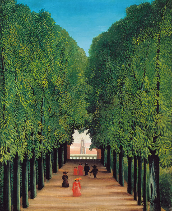 Die Allee im Park von Saint-Cloud von Henri Julien Félix Rousseau