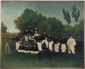 Die Artilleristen um 1895