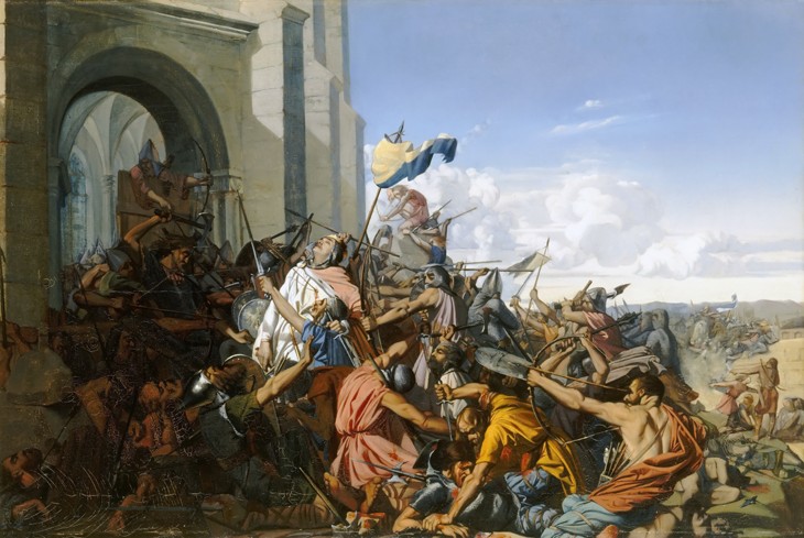 Der Tod Roberts des Tapferen bei der Schlacht von Brissarthe 866 von Henri Lehmann