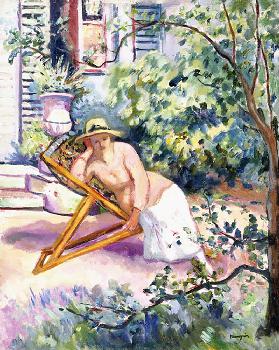 Jeanne im Garten von Neuilly, 1919 1919