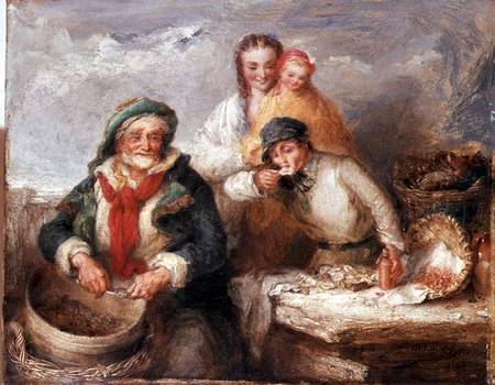 Sketch for 'Oysters, Young Sir?' von Henry Perlee Parker