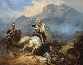 Kozietulski at the Battle of Somosierra in 1808, 1855 (oil on canvas) 1856