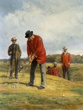 George Glennie Putting at Blackheath with Putting Cleek 1881