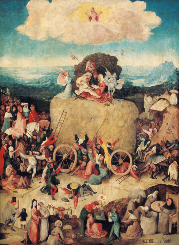Hieronymus Bosch - Heuwagen-Triptychon, Mittelbild
