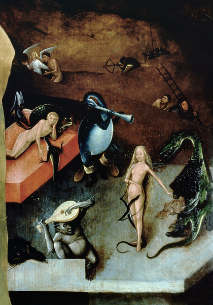 The Last Judgement (altarpiece) (detail of Musical Instruments) von Hieronymus Bosch
