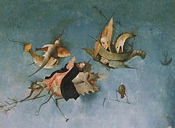 Detail of the left-hand panel, from the Triptych of the Temptation of St. Anthony von Hieronymus Bosch