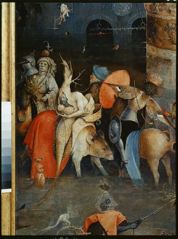Antonius-Altar (Detail der Mitteltafel). von Hieronymus Bosch