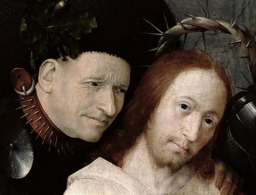 Christ Mocked (The Crowning with Thorns) c.1490-1500 (oil on panel) (detail of 29114) von Hieronymus Bosch