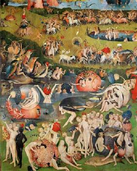 The Garden of Earthly Delights: Allegory of Luxury, detail of the central panel c.1500