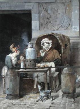 Coffee Seller on the corner of Porte Saint-Denis 1830  on