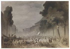 Die Julirevolution auf den Grands Boulevards von Paris 1830