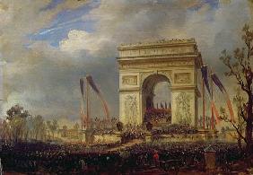 Fete de la Fraternite at the Arc de Triomphe, Place de l''Etoile, Paris om 20th April 1848