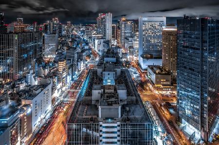 Osaka-Nachtansicht