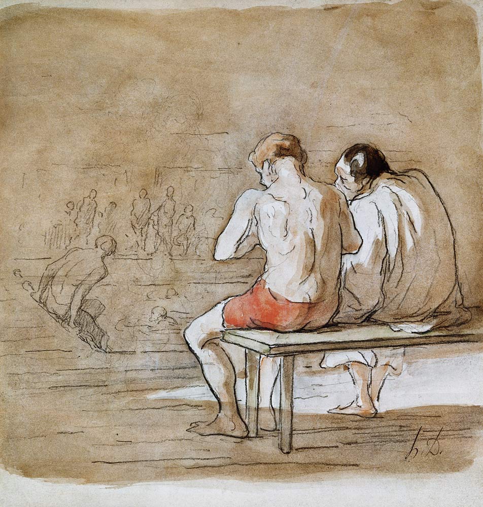 Die Badenden von Honoré Daumier
